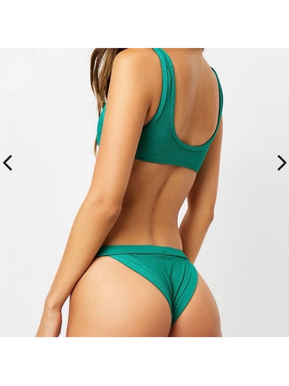 Frankie’s Bikinis Emerald Green Bikini Bottom Size X-Small